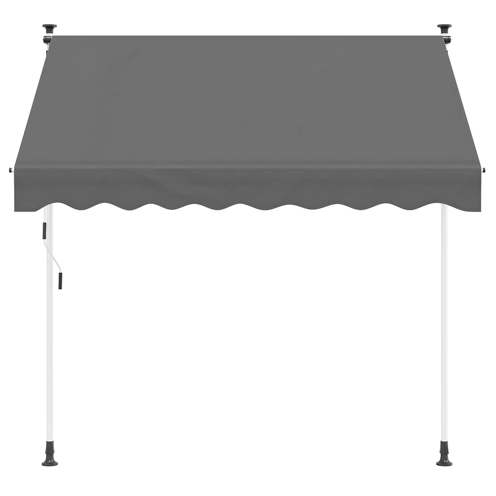 Tenda retrattile manuale Grigio Chiaro 350 cm