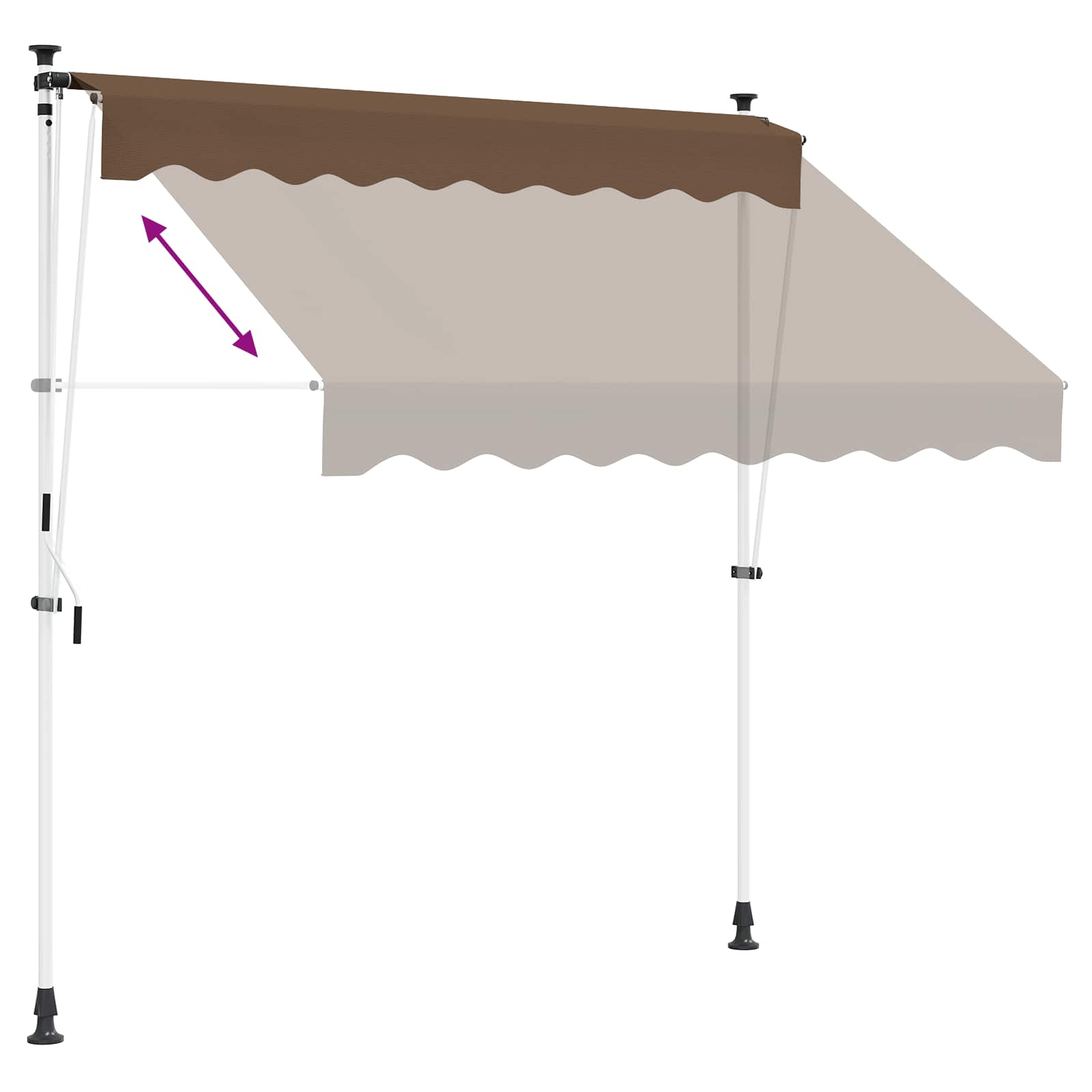 Tenda retrattile manuale Tortora 100 cm