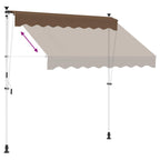 Tenda retrattile manuale Tortora 200 cm