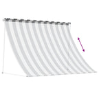 Tenda da Sole Antracite e Bianco 100 x 150 cm