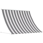 Tenda da Sole Antracite e Bianco 300 x 150 cm