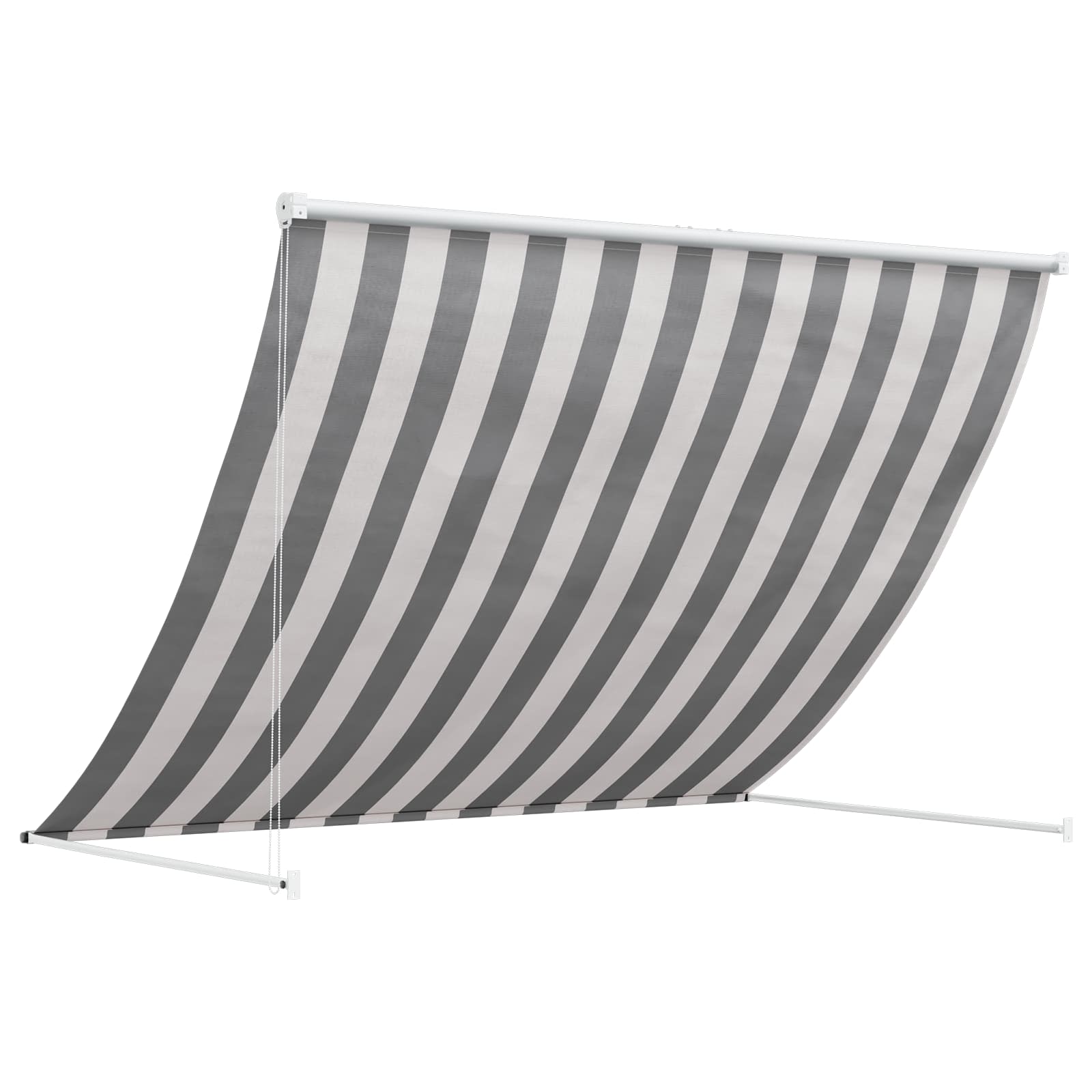 Tenda da Sole Antracite e Bianco 400 x 150 cm