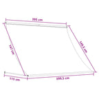 Tenda da Sole Antracite e Bianco 400 x 150 cm