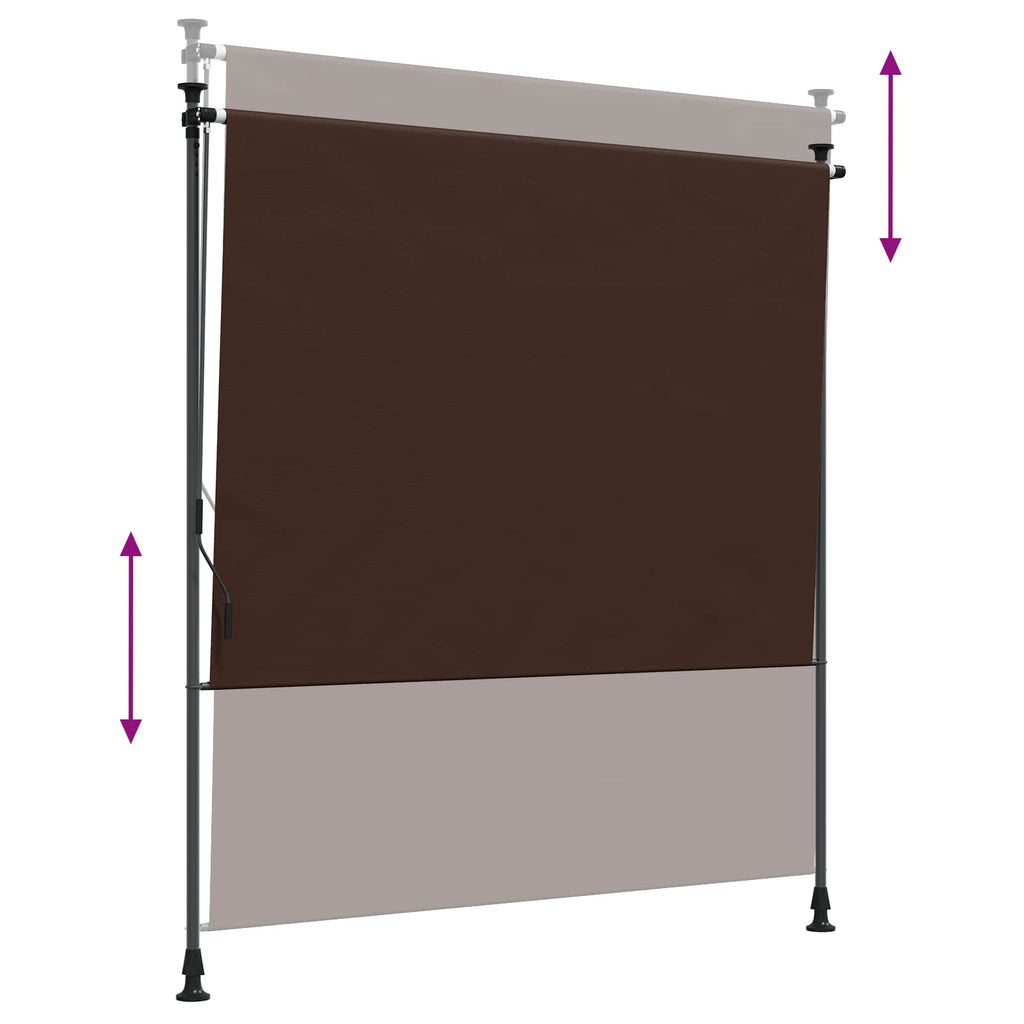 Tenda a Rullo Esterna Marrone 150 x 270 cm