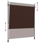 Tenda a Rullo Esterna Marrone 150 x 270 cm