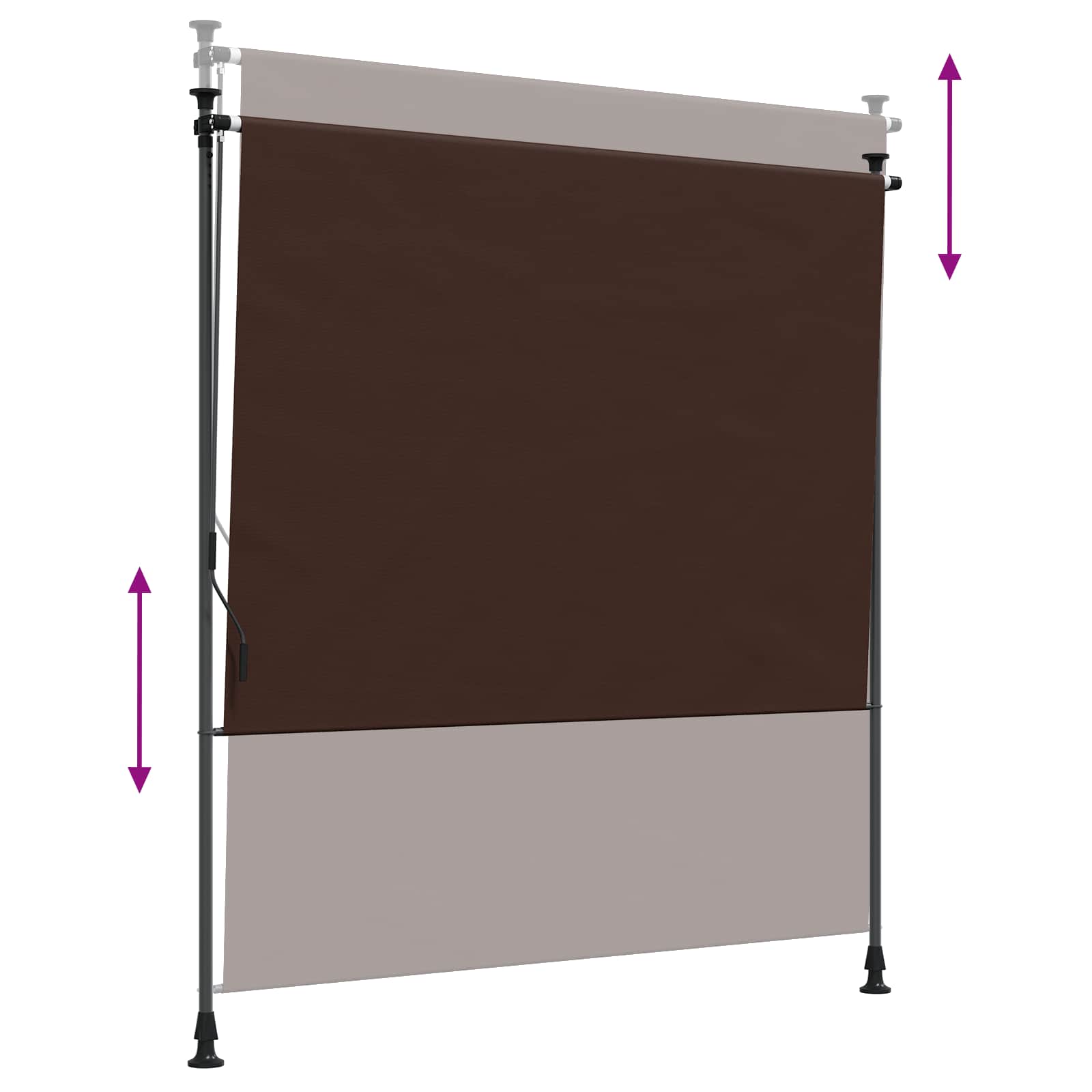 Tenda a Rullo Esterna Marrone 200 x 270 cm
