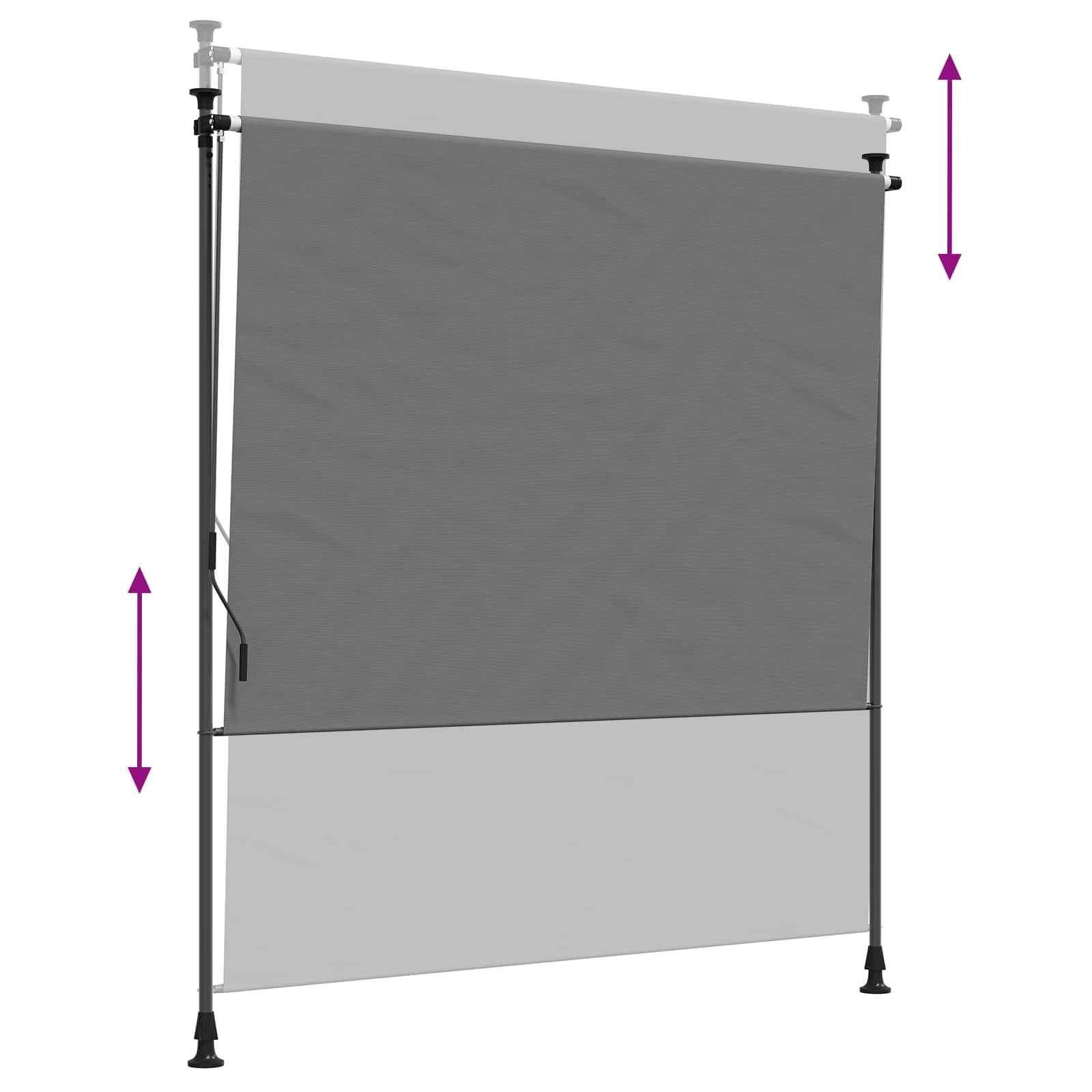 Tenda a Rullo Esterna Grigio Chiaro 200 x 270 cm