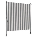 Tenda a Rullo Esterna Antracite e Bianco 100 x 270 cm
