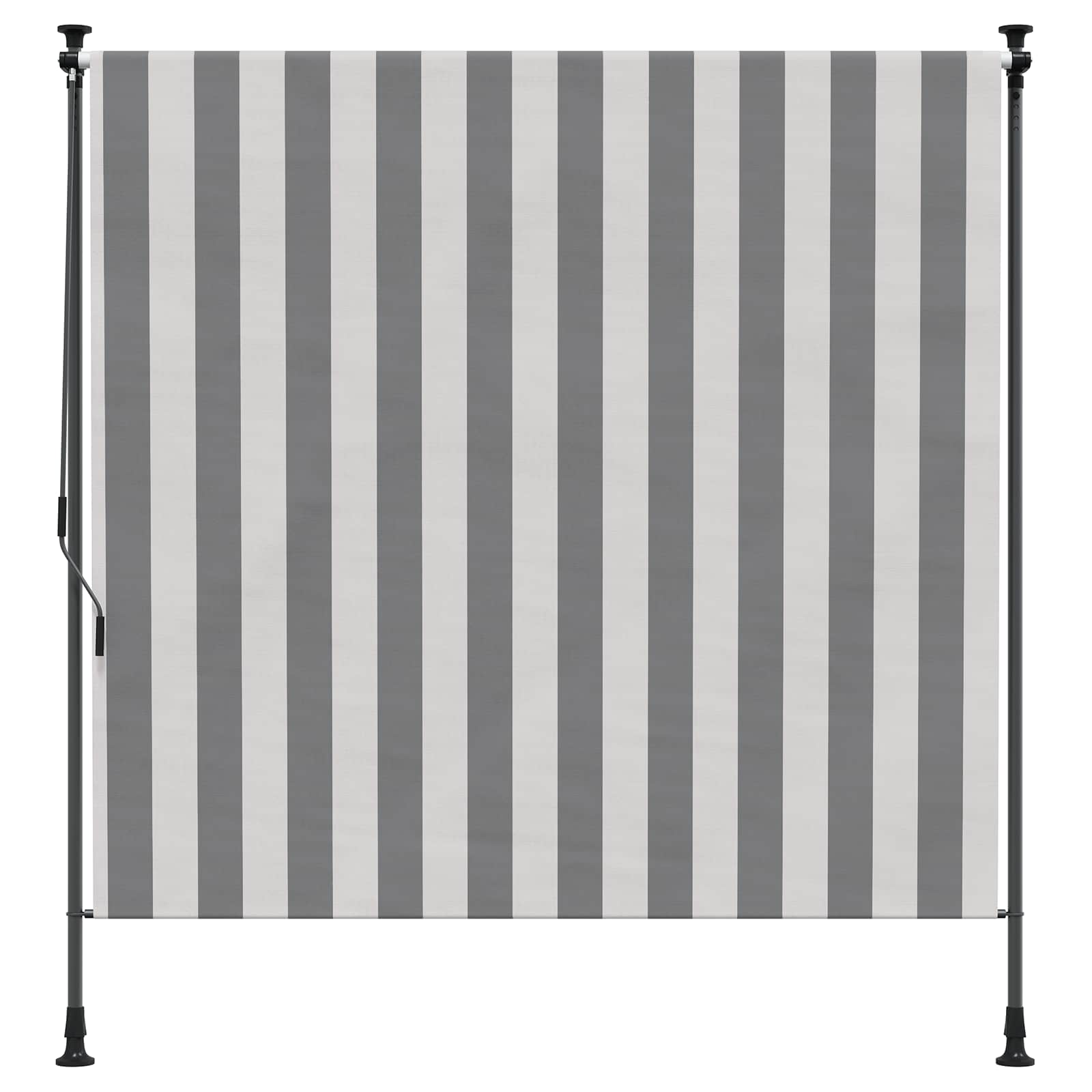 Tenda a Rullo Esterna Antracite e Bianco 100 x 270 cm