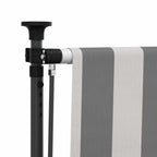 Tenda a Rullo Esterna Antracite e Bianco 120 x 270 cm