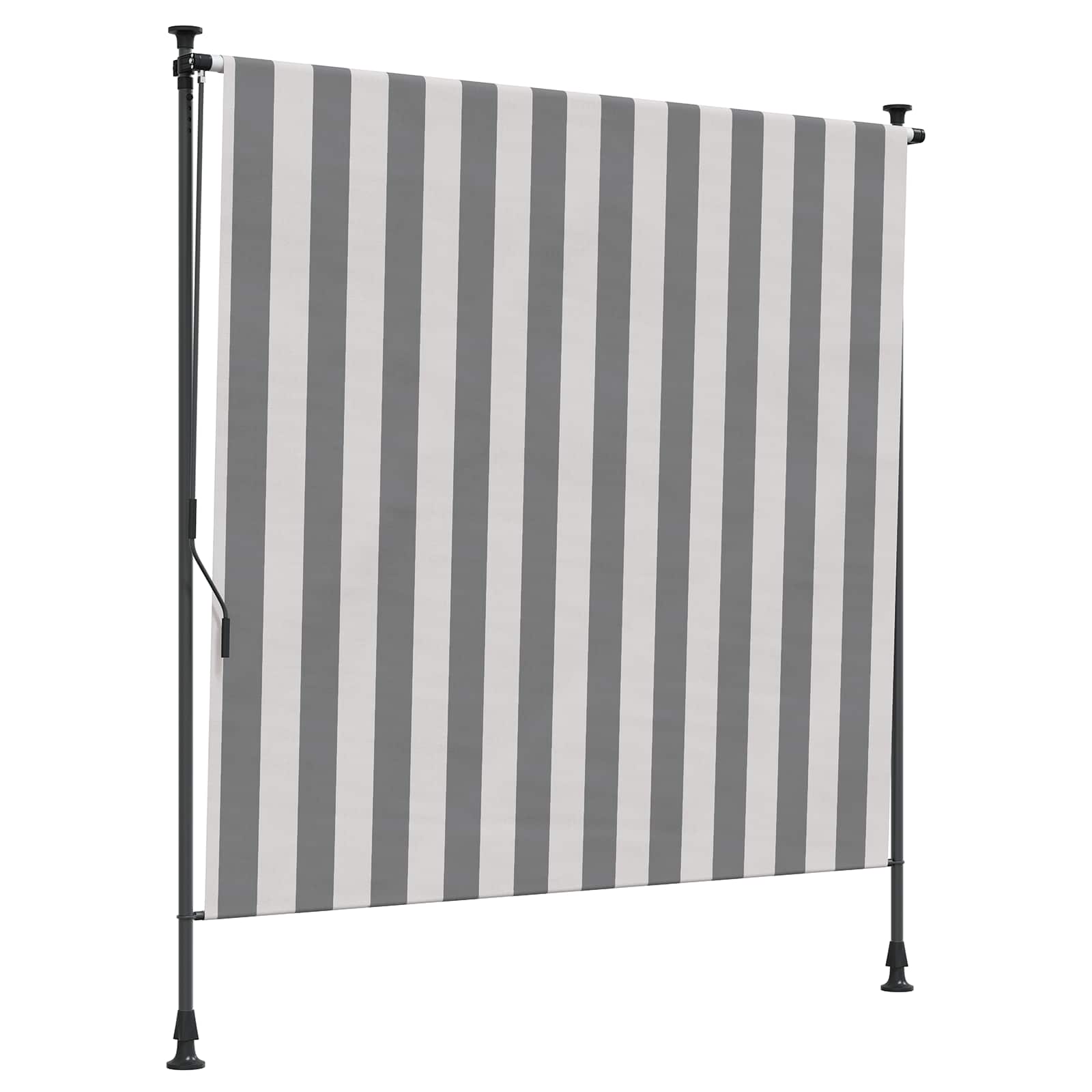 Tenda a Rullo Esterna Antracite e Bianco 120 x 270 cm