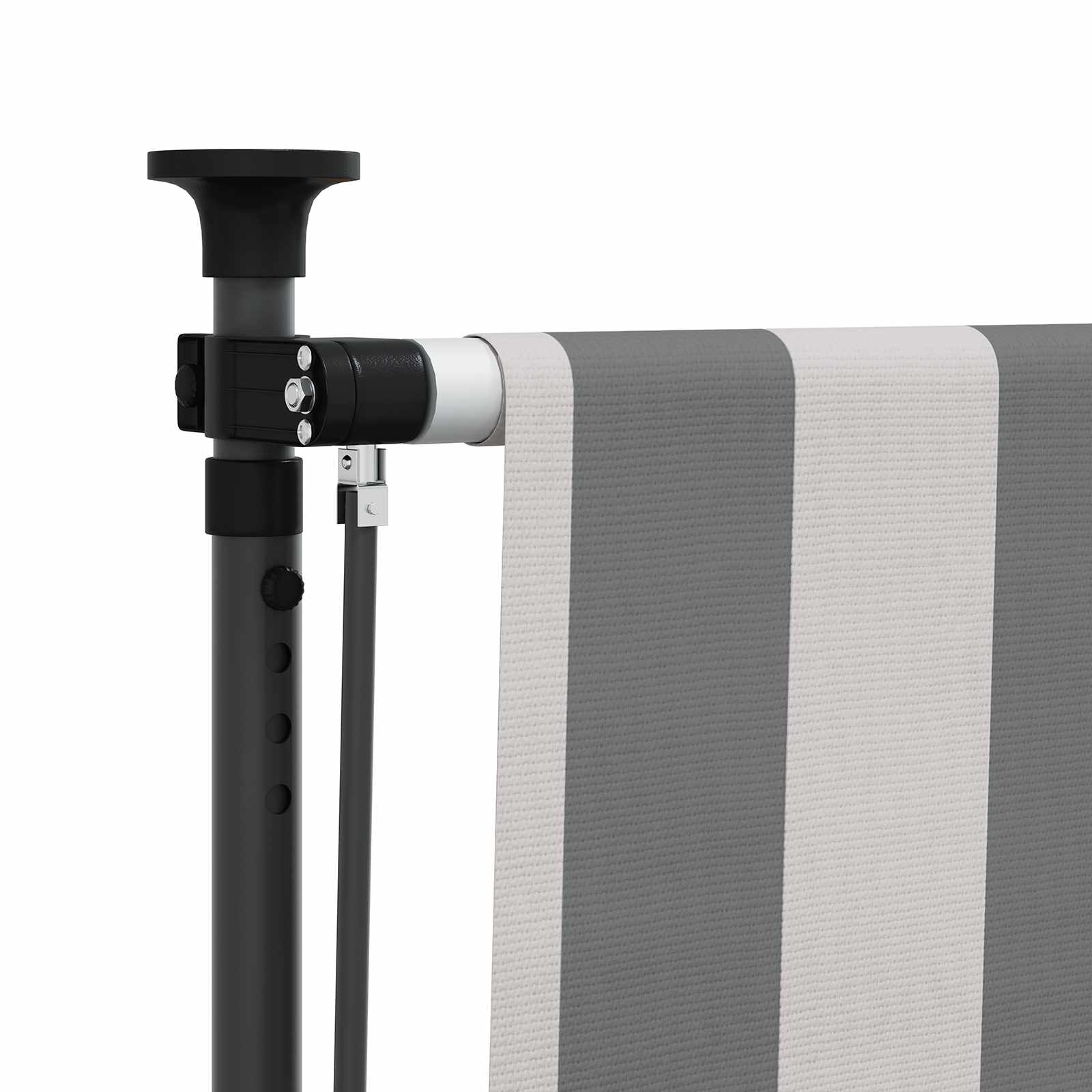 Tenda a Rullo Esterna Antracite e Bianco 150 x 270 cm