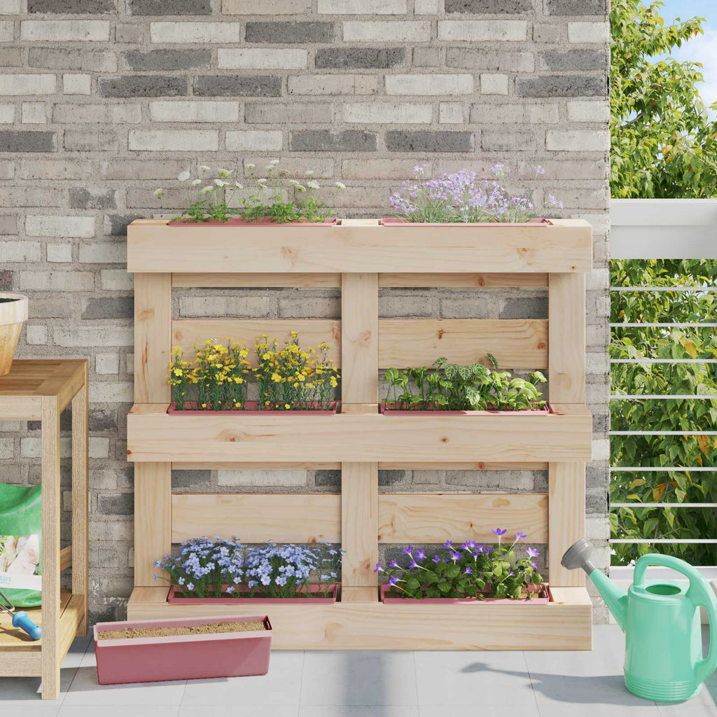 Fioriere per Euro pallet 12 pcs Marrone 36,5 x 14 x 9,5 cm