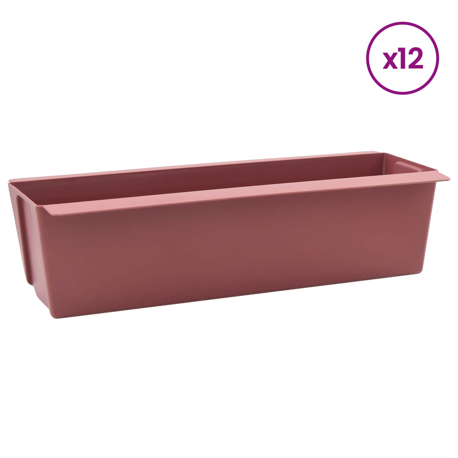 Fioriere per Euro pallet 12 pcs Marrone 36,5 x 14 x 9,5 cm