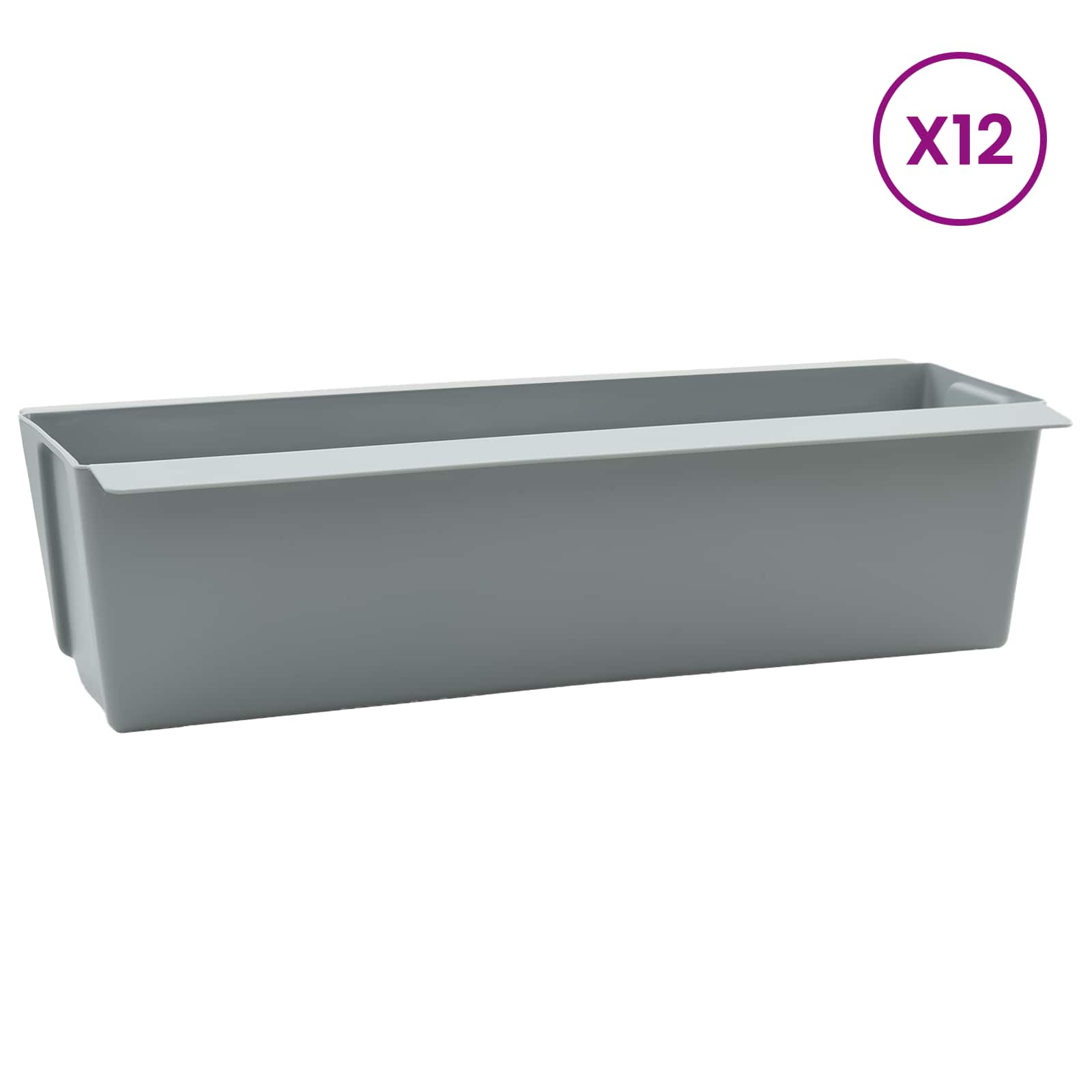 Fioriere per Euro pallet 12 pcs Grigio chiaro