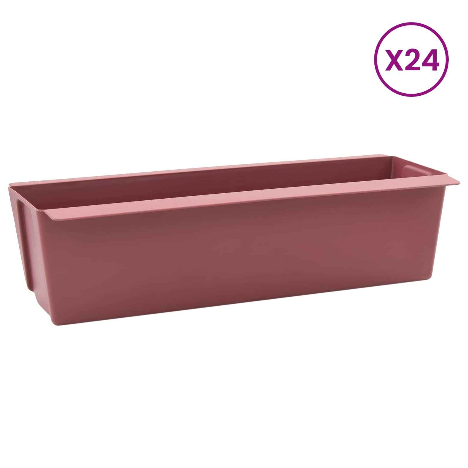 Fioriere per Euro pallet 24 pcs Marrone 36 x 13,5 x 9,5 cm