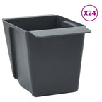 Fioriere per Euro pallet 12 pcs Grigio 13,5 x 9 x 9,5 cm