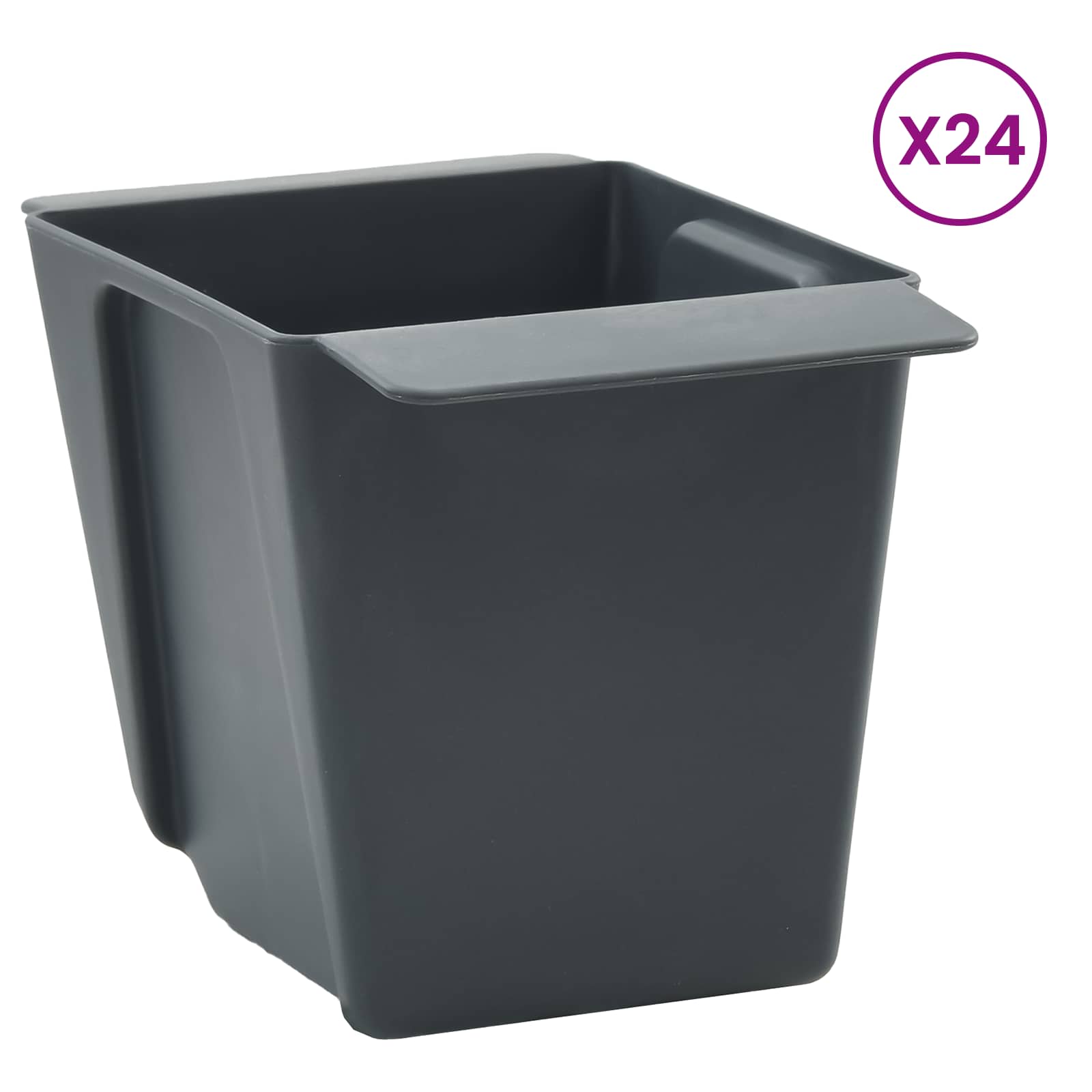 Fioriere per Euro pallet 12 pcs Grigio 13,5 x 9 x 9,5 cm
