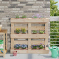 Fioriere per Euro pallet 24 pcs Marrone 13,5 x 9 x 9,5 cm