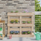 Fioriere per Euro pallet 24 pcs Marrone 13,5 x 9 x 9,5 cm