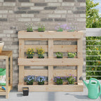 Fioriere per Euro pallet 24 pcs Nero 13,5 x 9 x 9,5 cm
