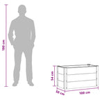 Letto rialzato da giardino Marrone 100 x 50 x 54 cm