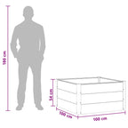 Letto rialzato da giardino Marrone 100 x 100 x 54 cm
