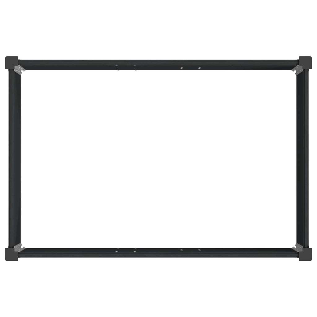 Letto rialzato da giardino Nero 50 x 30 x 72 cm