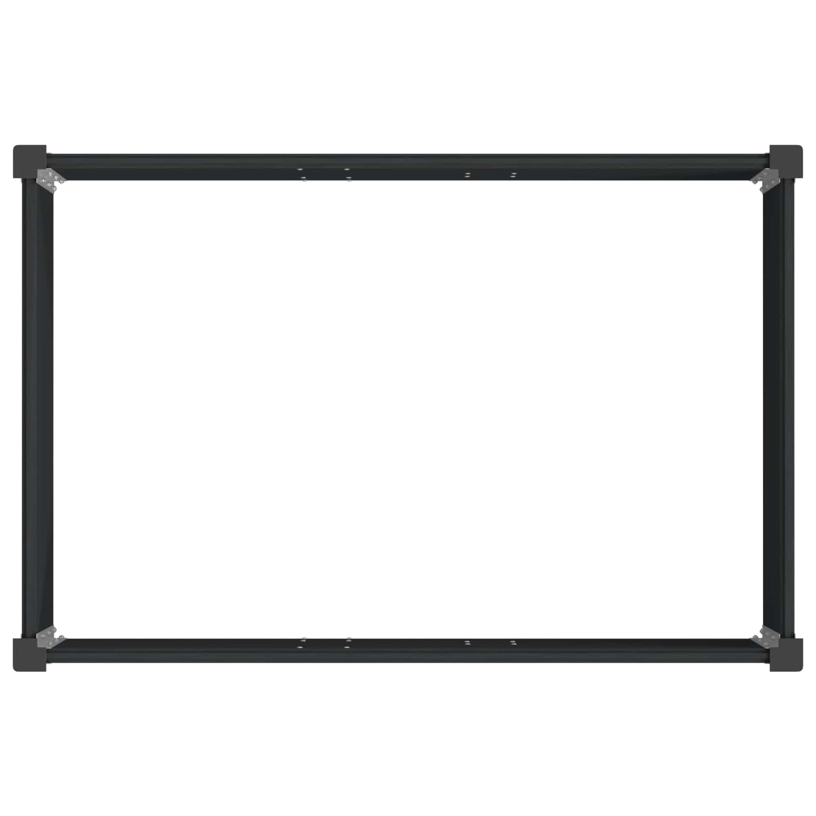 Letto rialzato da giardino Nero 50 x 30 x 72 cm