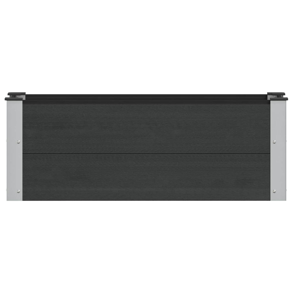 Letto rialzato da giardino Nero 100 x 30 x 36 cm