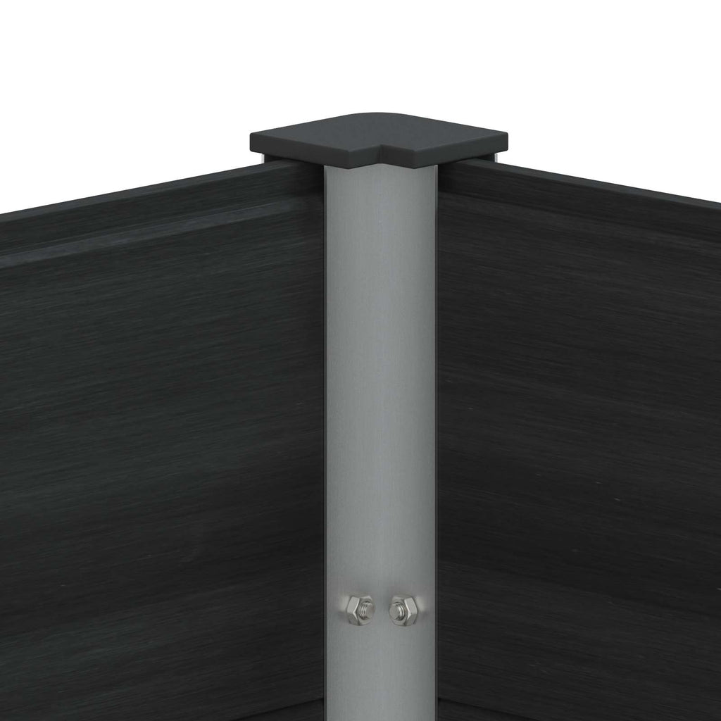 Letto rialzato da giardino Nero 100 x 30 x 72 cm