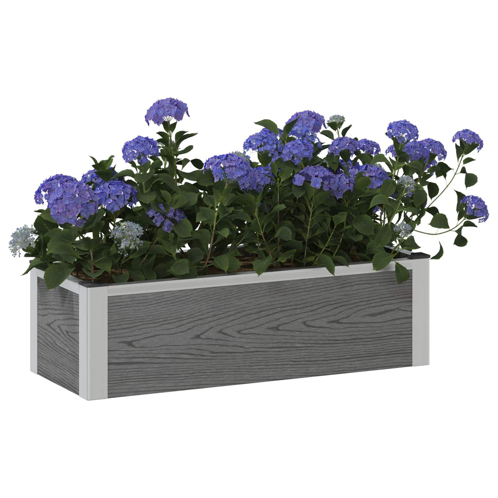 Letto rialzato da giardino Grigio 75 x 30 x 22 cm