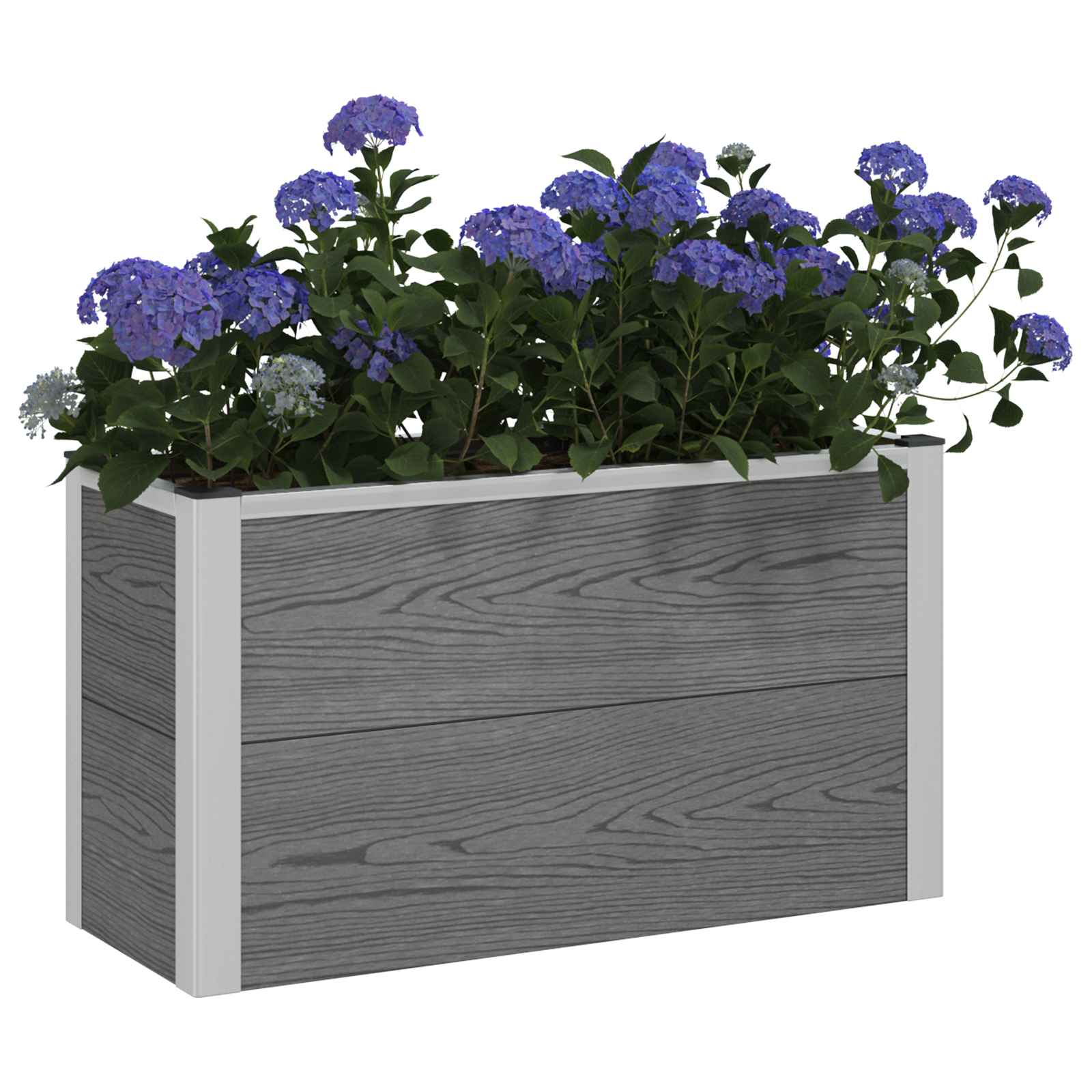 Letto rialzato da giardino Grigio 75 x 30 x 22 cm
