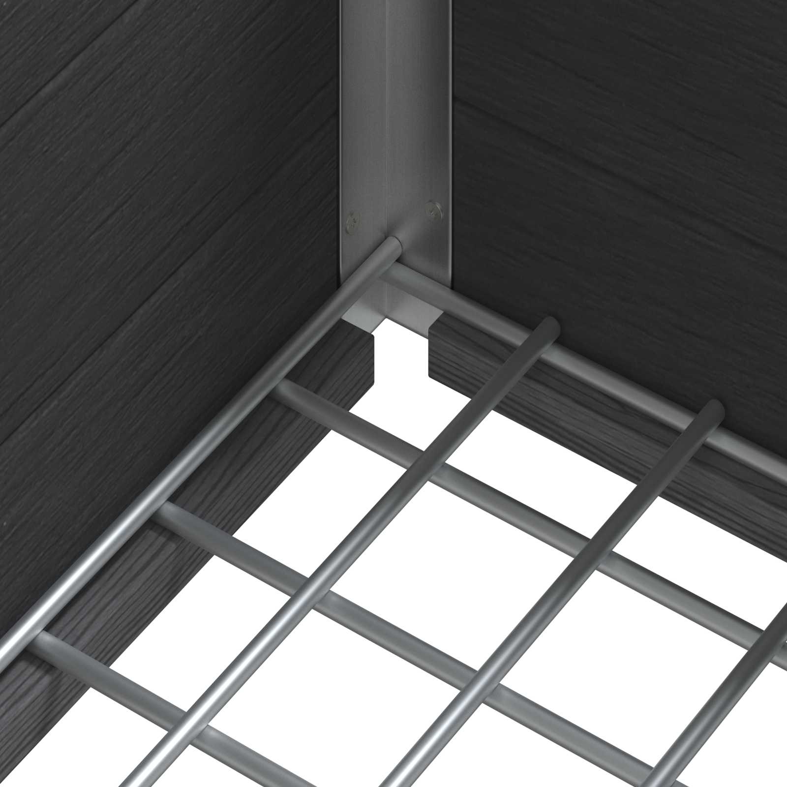 Letto rialzato da giardino Grigio 100 x 30 x 22 cm