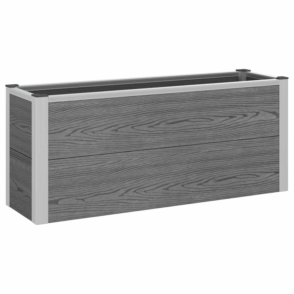 Letto rialzato da giardino Grigio 100 x 30 x 22 cm