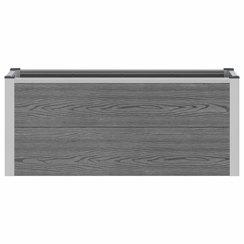 Letto rialzato da giardino Grigio 100 x 30 x 22 cm