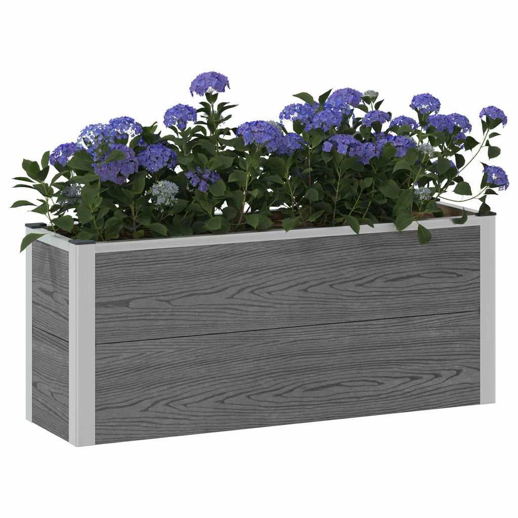 Letto rialzato da giardino Grigio 100 x 30 x 22 cm