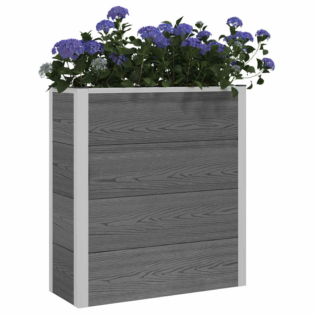 Letto rialzato da giardino Grigio 75 x 30 x 22 cm