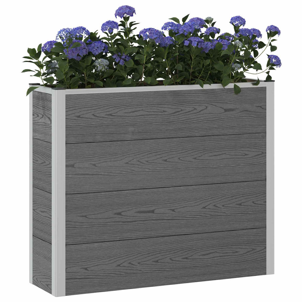 Letto rialzato da giardino Grigio 100 x 30 x 22 cm