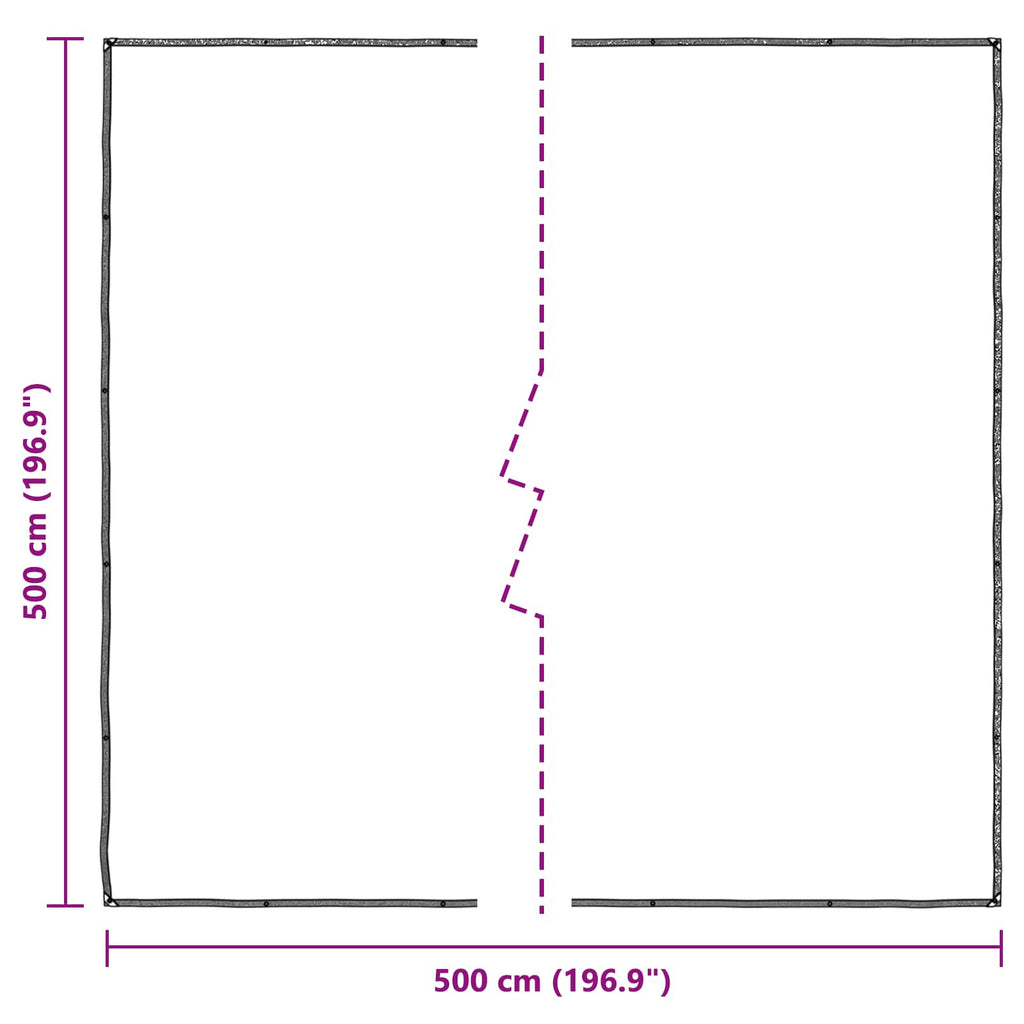 Copertura per Piante Trasparente 5 x 5 m PE