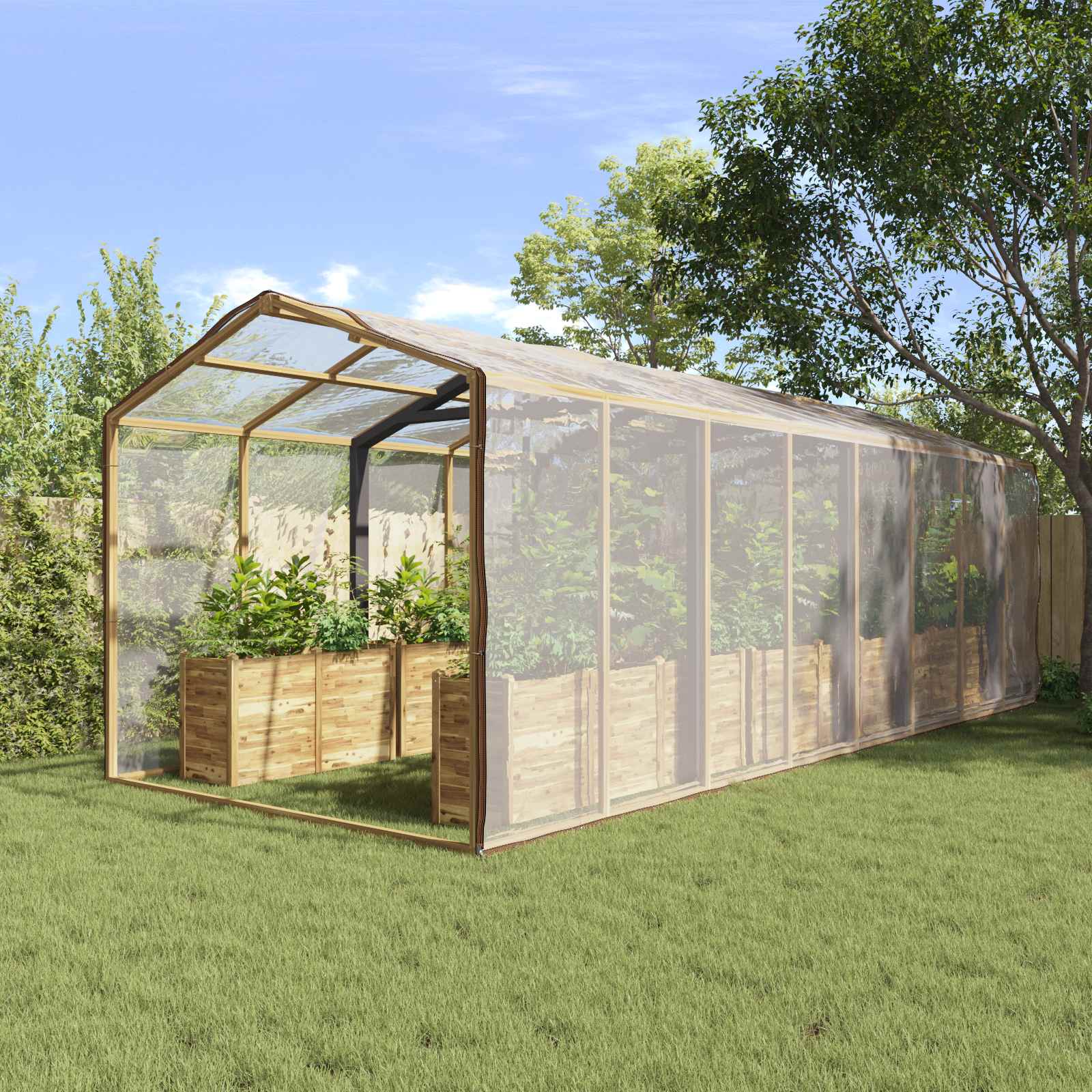 Copertura per Piante Trasparente 8 x 8 m PE