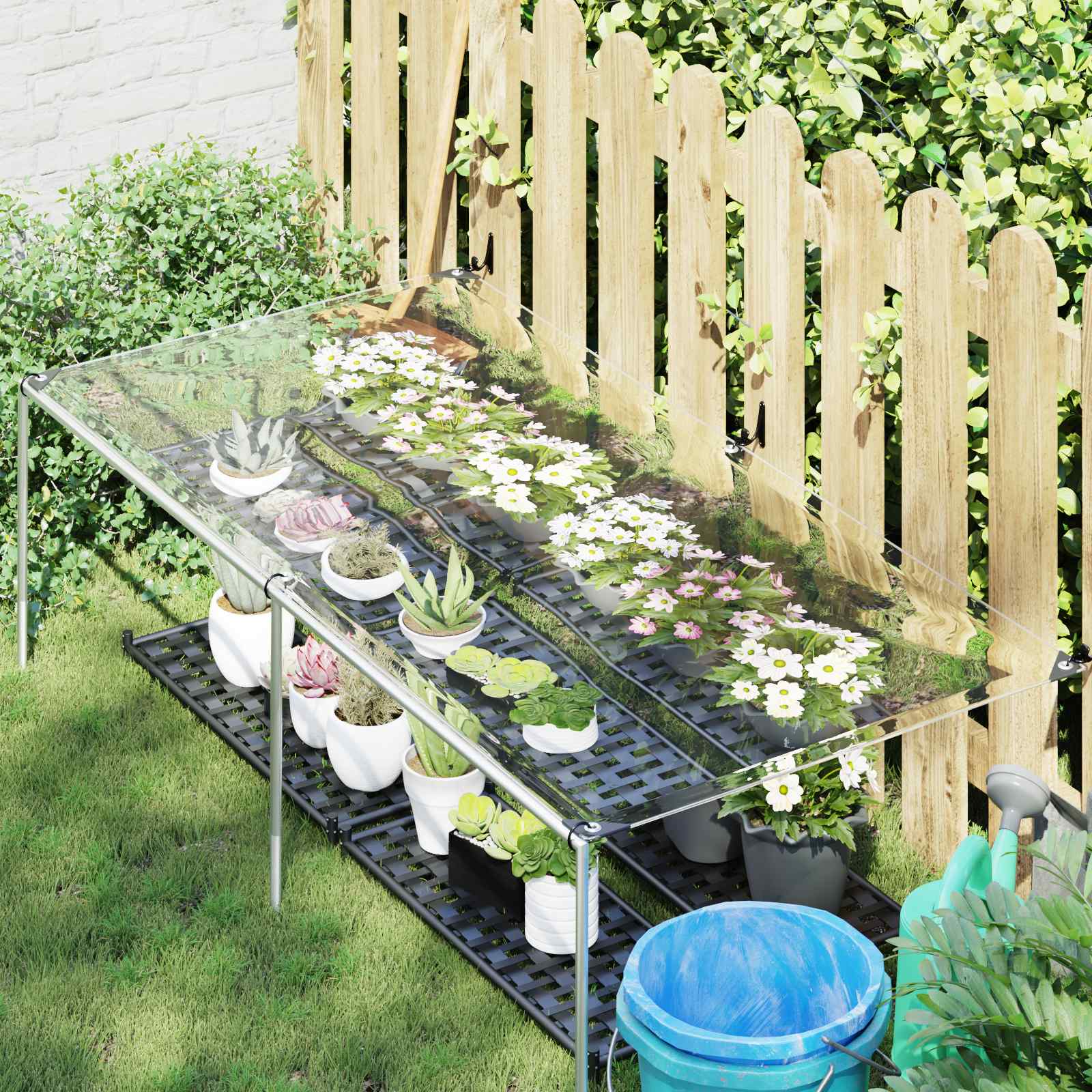 Copertura per Piante Trasparente 2,5 x 1 m PVC