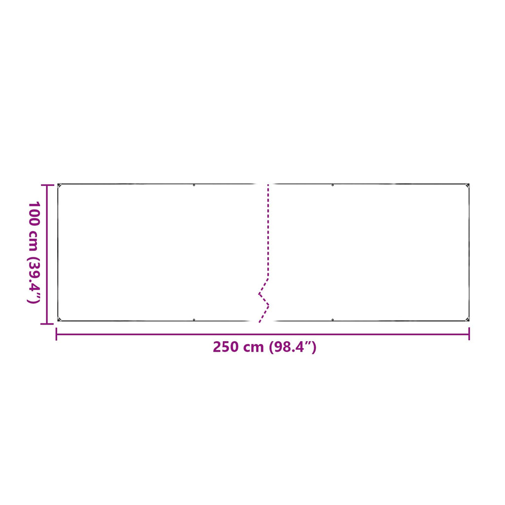 Copertura per Piante Trasparente 2,5 x 1 m PVC
