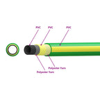 Tubo da Giardino 5-Ply Verde e Giallo 1 / 2'' 20 m PVC
