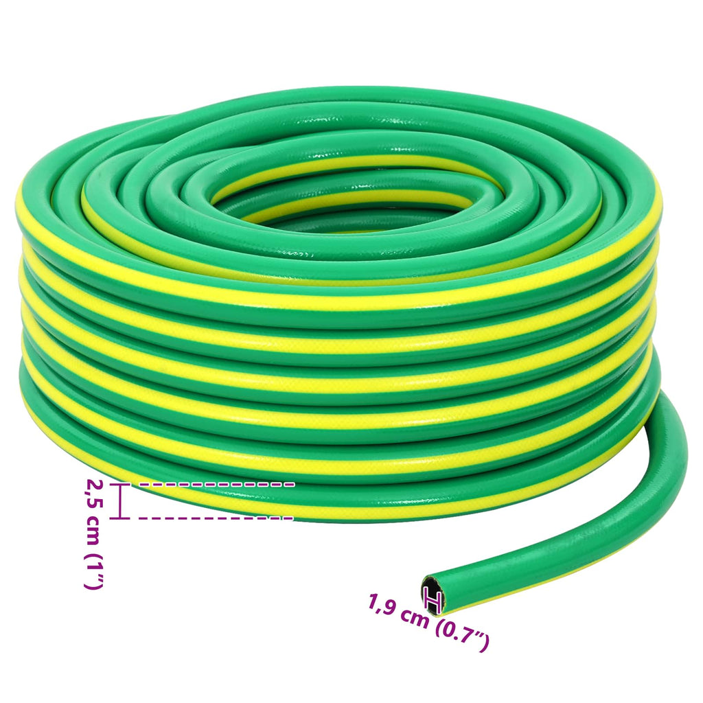Tubo da Giardino 5-Ply Verde e Giallo 3 / 4'' 30 m PVC