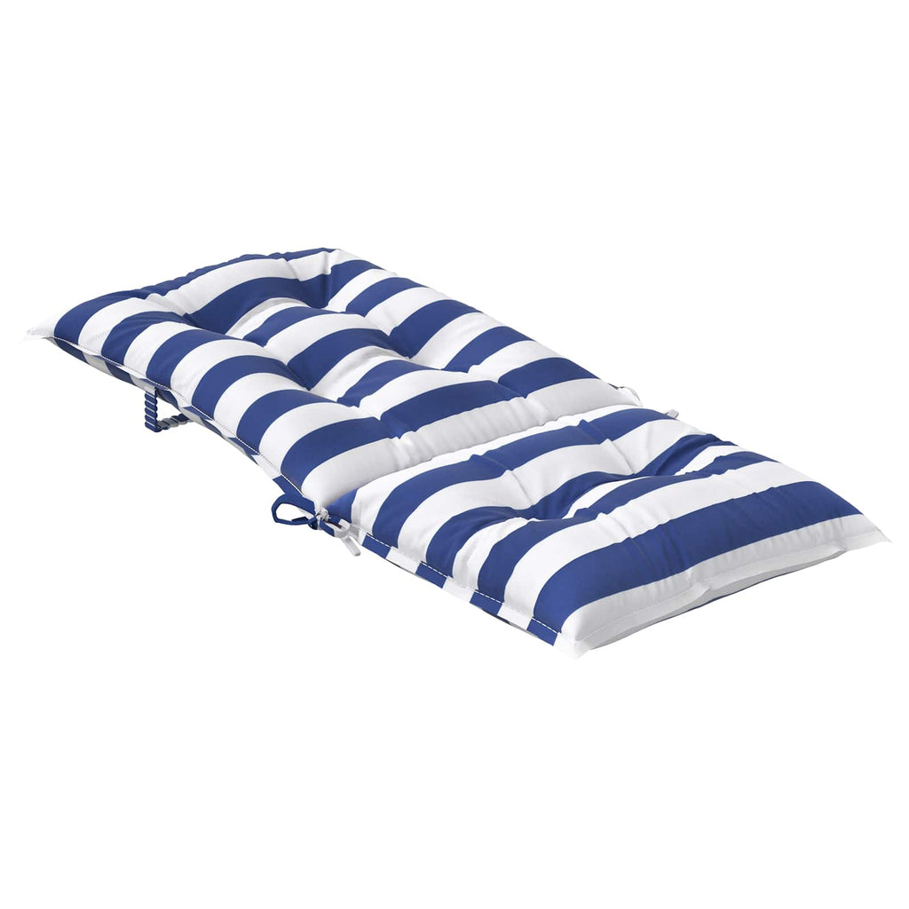 Cuscino da Esterno 2 pcs Blu e Bianco 120 x 50 x 7 cm Tessuto