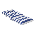 Cuscino da Esterno 4 pcs Blu e Bianco 120 x 50 x 7 cm Tessuto