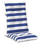 Cuscino da Esterno 4 pcs Blu e Bianco 120 x 50 x 7 cm Tessuto