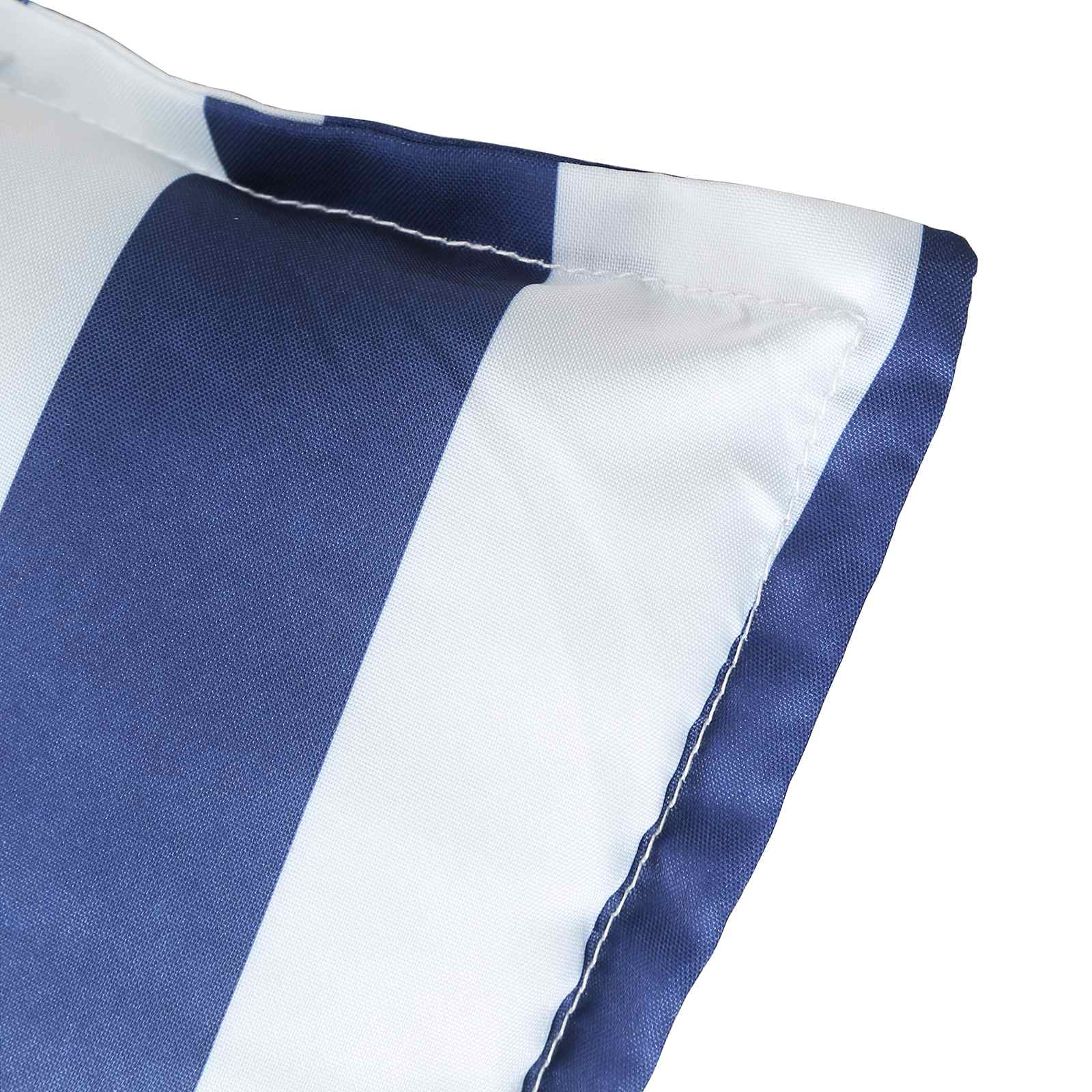 Cuscino da Esterno 6 pcs Blu e Bianco 120 x 50 x 7 cm Tessuto