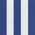 Cuscino da Esterno 6 pcs Blu e Bianco 120 x 50 x 7 cm Tessuto
